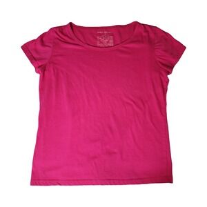 Southern Expressions Womens 1X Hot Pink Scoop Neck Short Sleeve Puff T-Shirt
